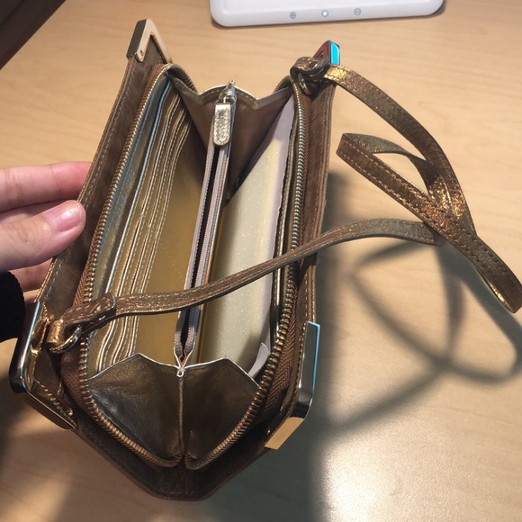 Michael Kors Bronze Leather Clutch - Picture 6 of 10